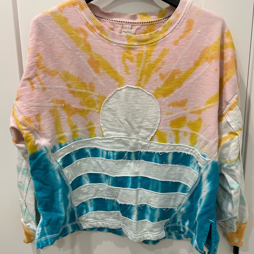 Pilcro Pastel Tie-Dye Sweatshirt